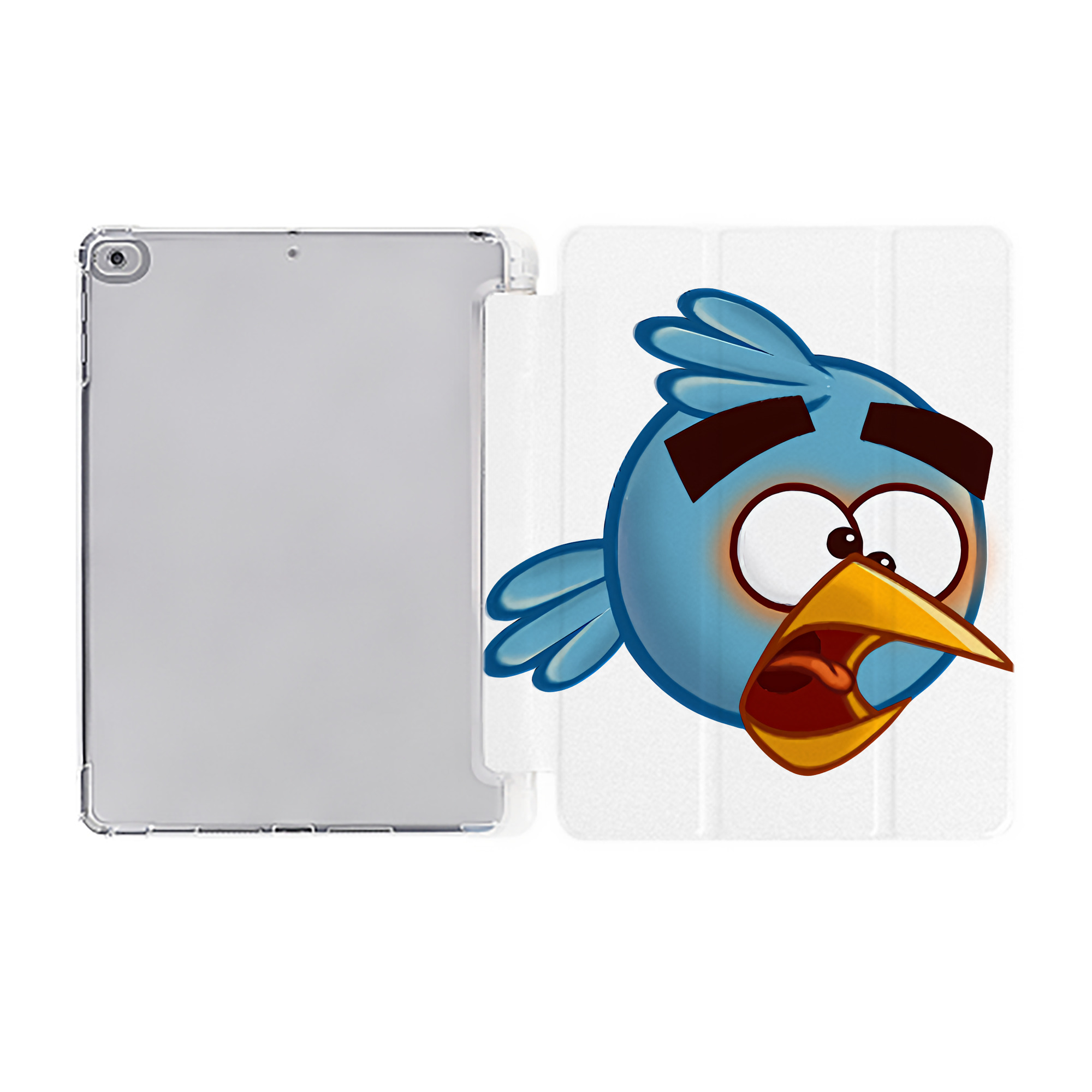 （画像用） Angry Birds アングリーバード IPad ケース ペン収納付き 三つ折りスタンド PUレザー×シリコン 対応機種9.5/10.5/10.9インチ
